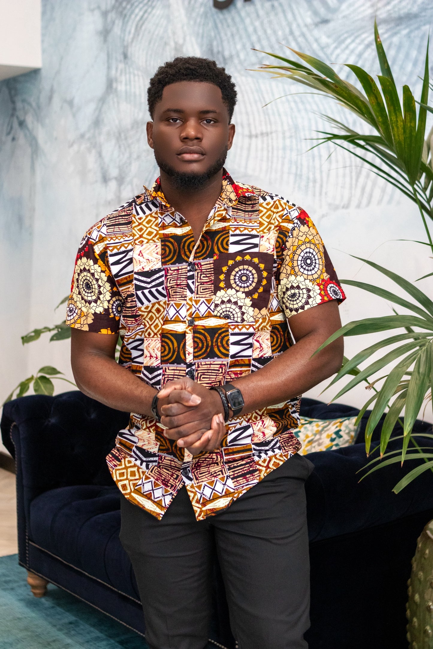 Damina African Print Men Shirt