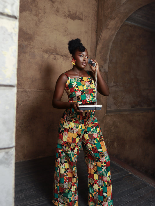 Mila Brown Two Piece Pant and Top set