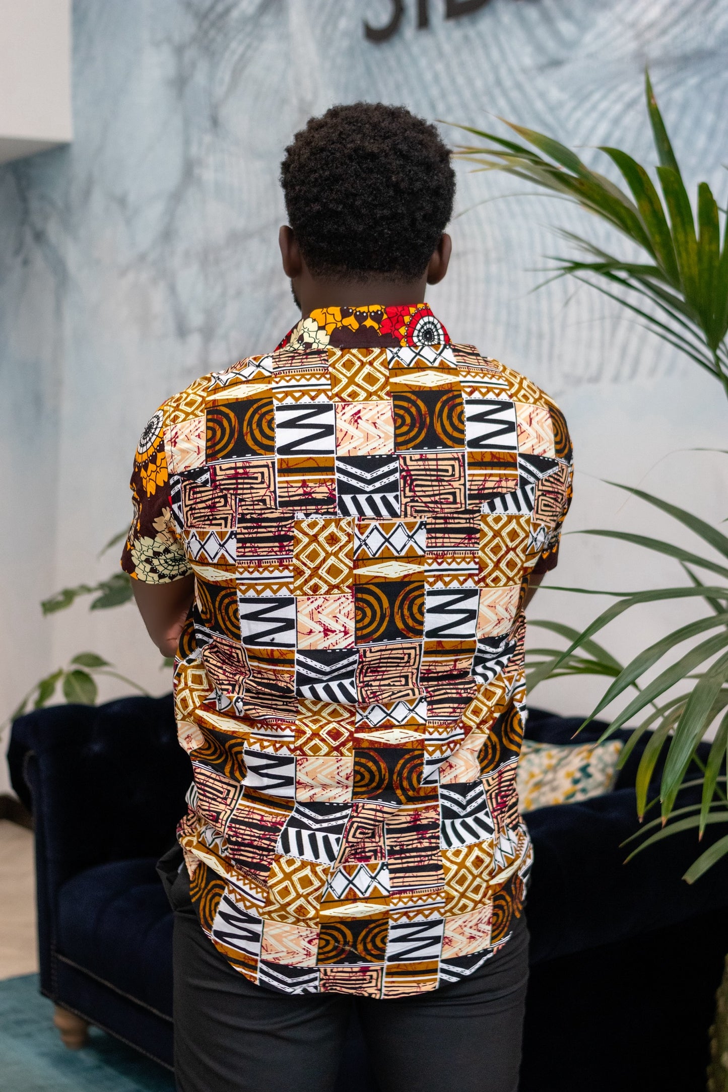 Damina African Print Men Shirt