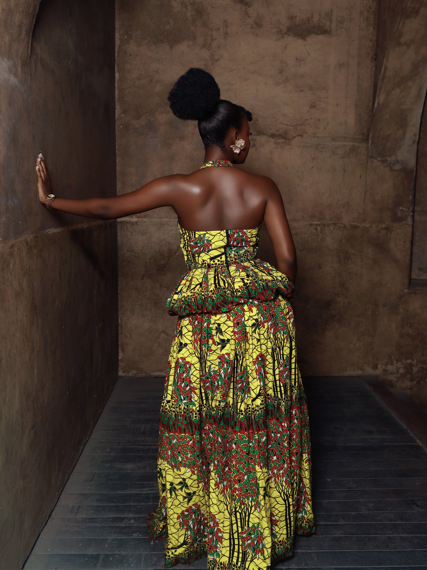 Ivory Two piece skirt And Top set