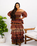 Senai African Print Maxi Skirt And Top 2-Piece set