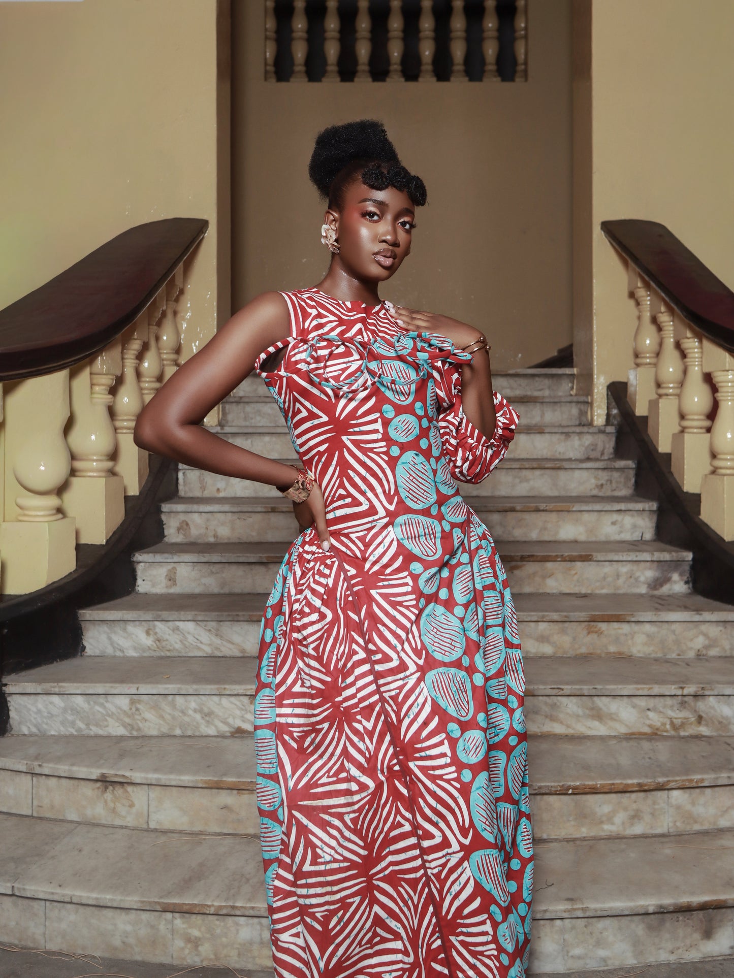 Deola African Print Dress