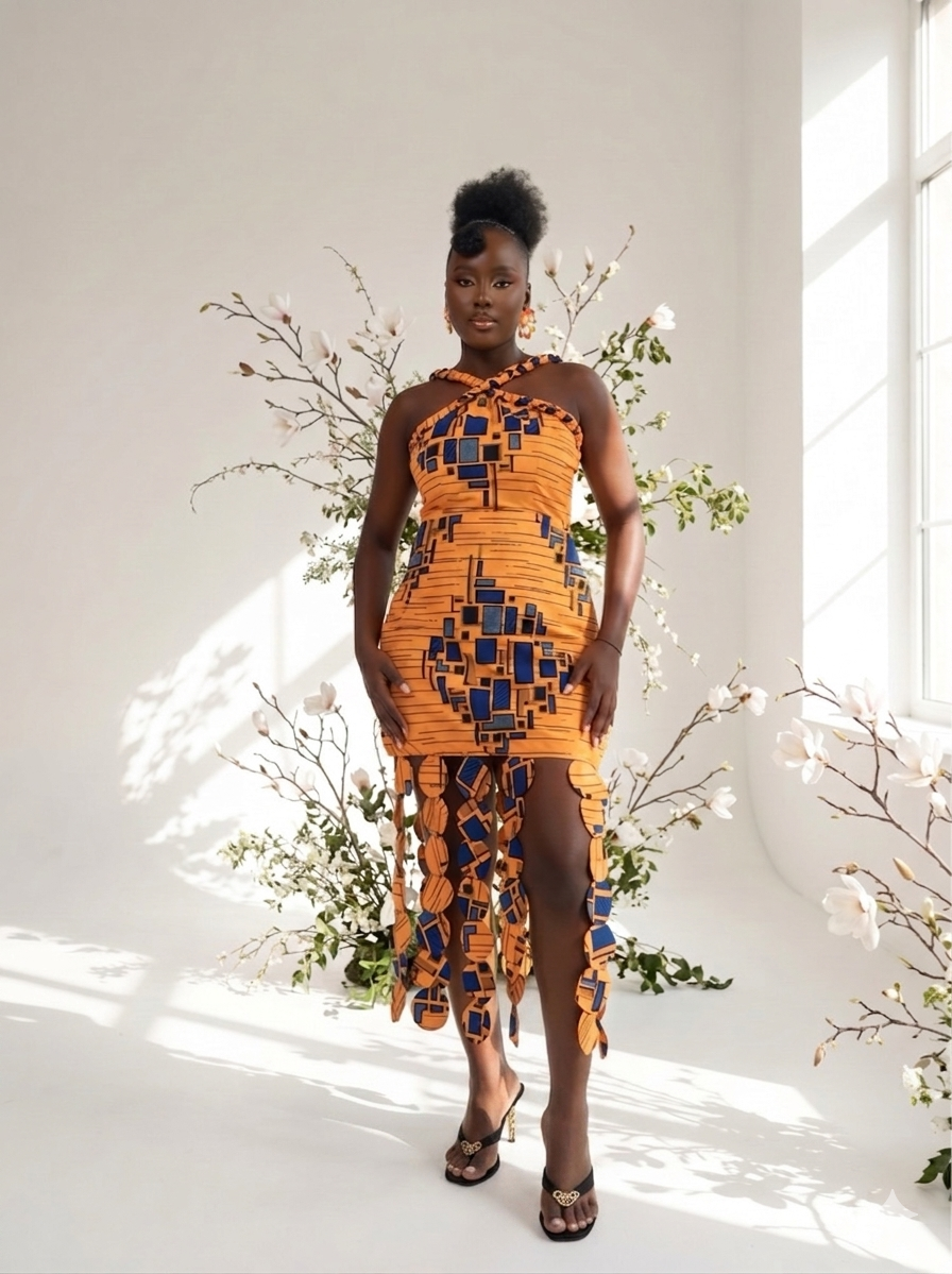 Oluchi Yellow African Print Dress