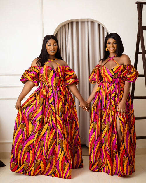 Amaka African Print Maxi Dress