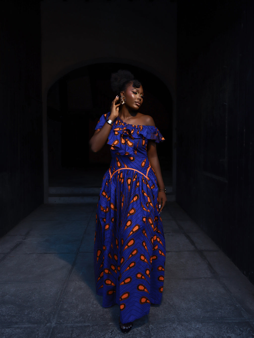Isioma Off-Shoulder Ankara Dress