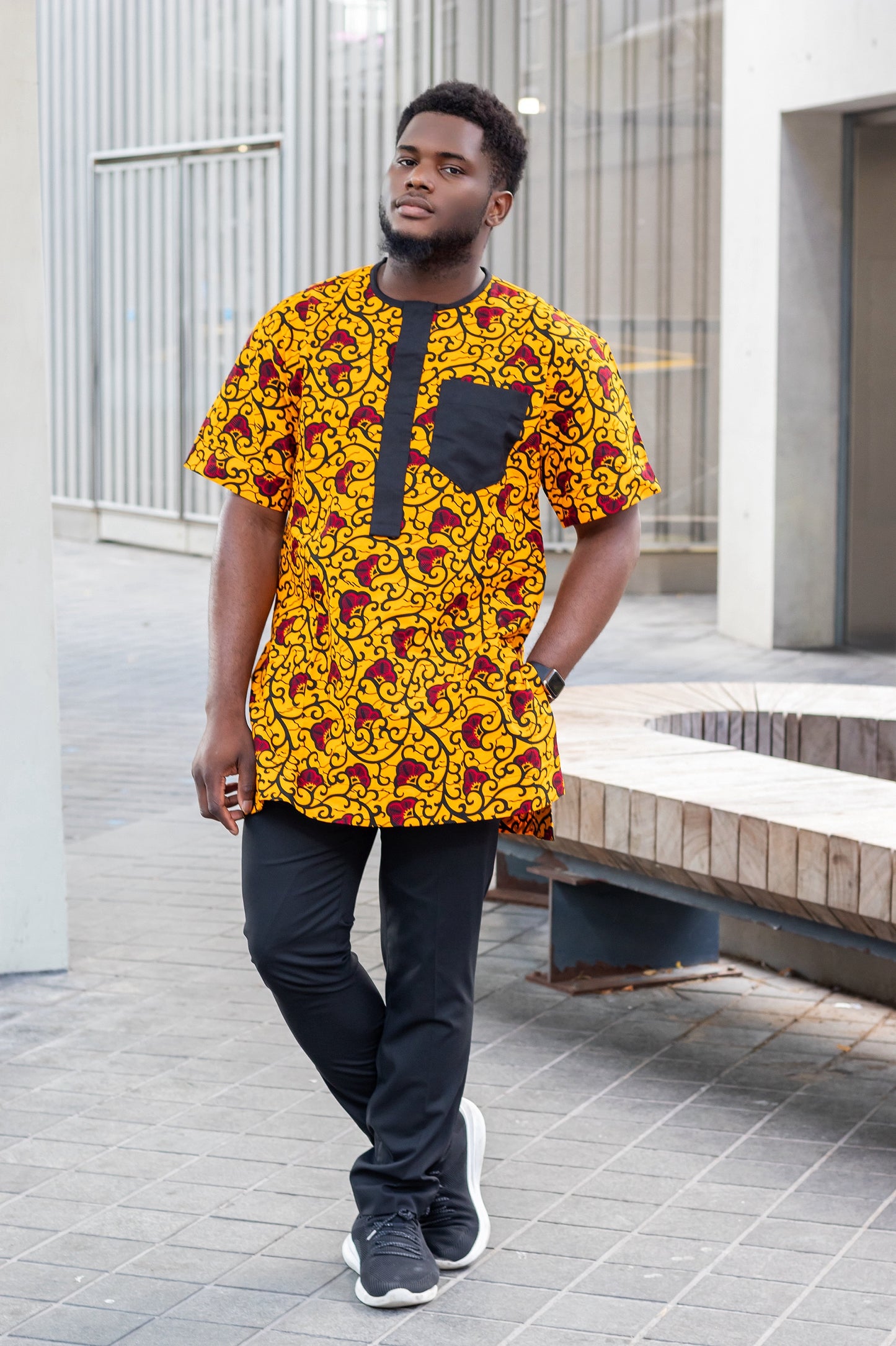 Badaa Men African Print Shirt