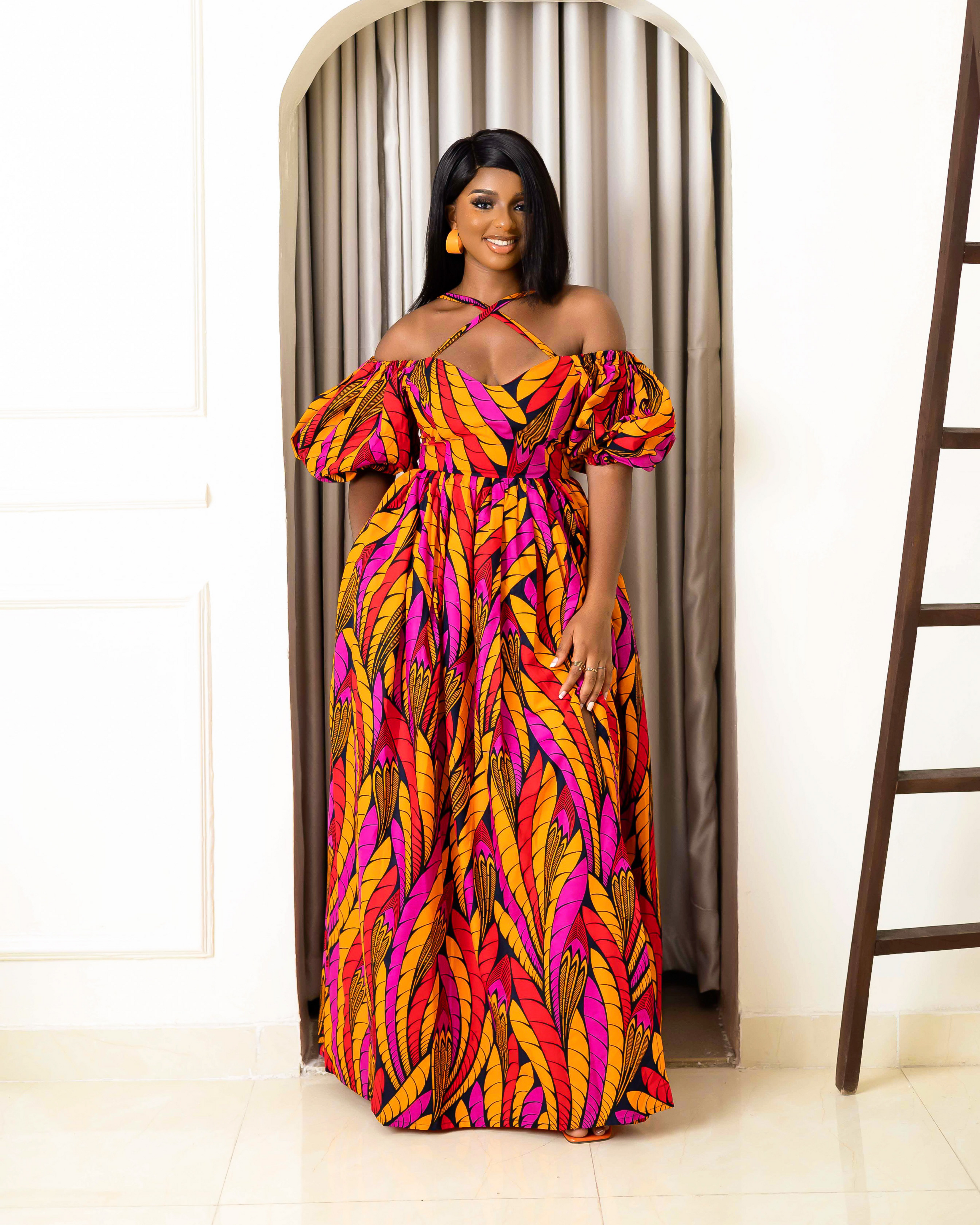 Amaka African Print Maxi Dress