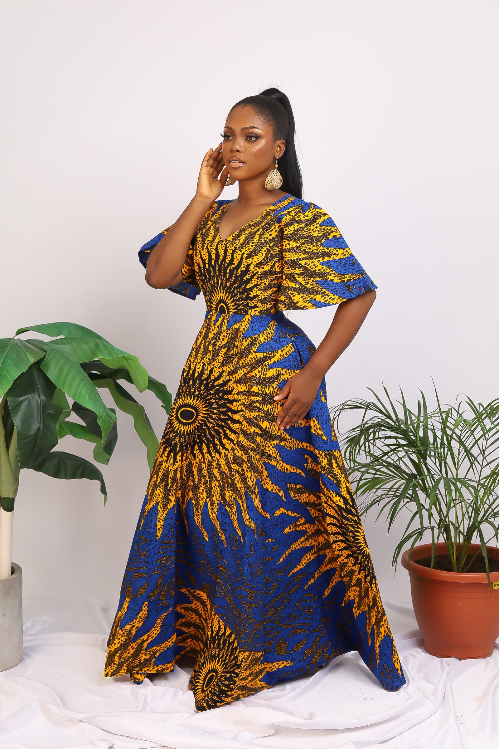 African Print maxi dress Shop on Afrothrone