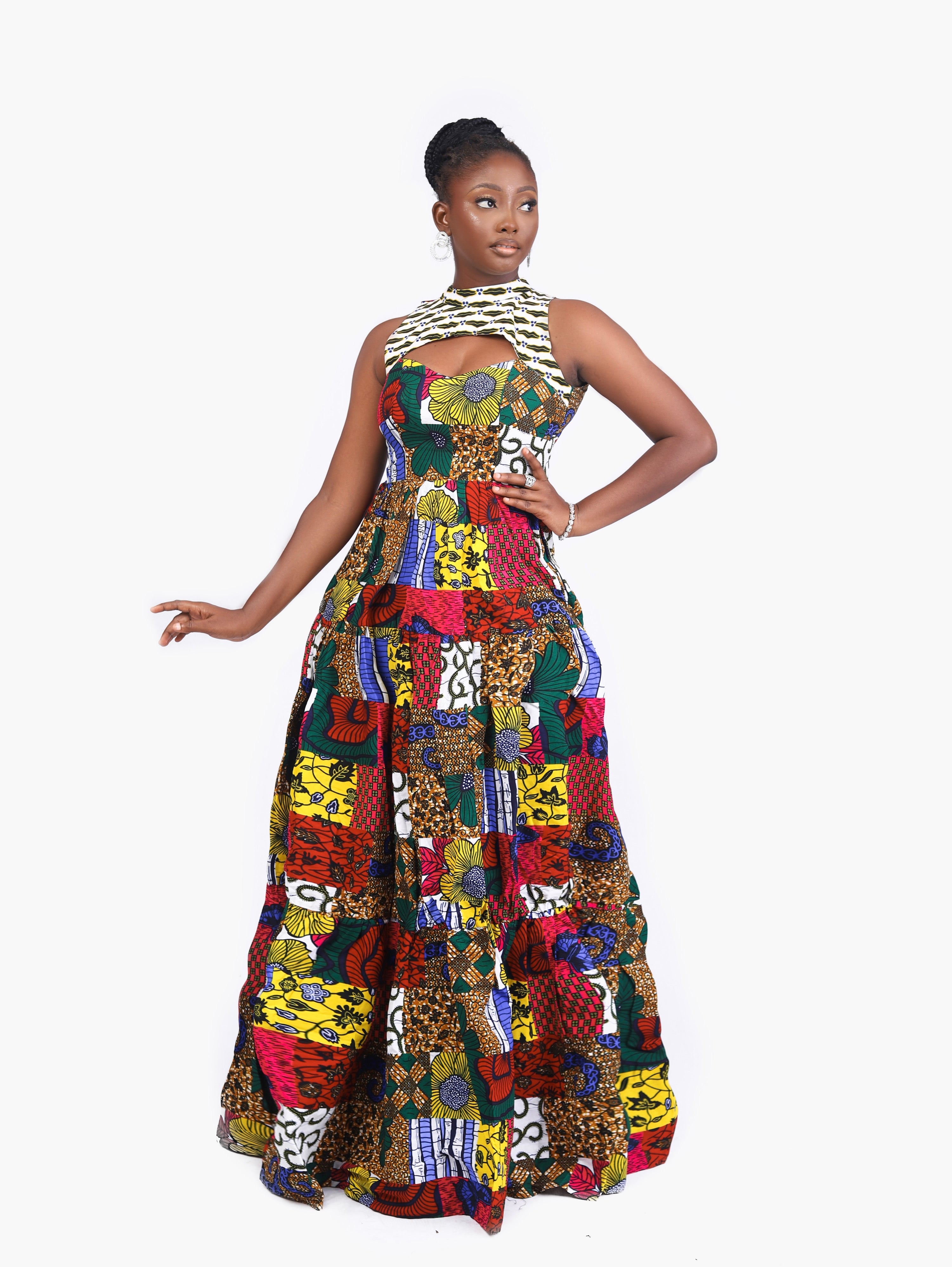 African Print maxi dress Shop on Afrothrone