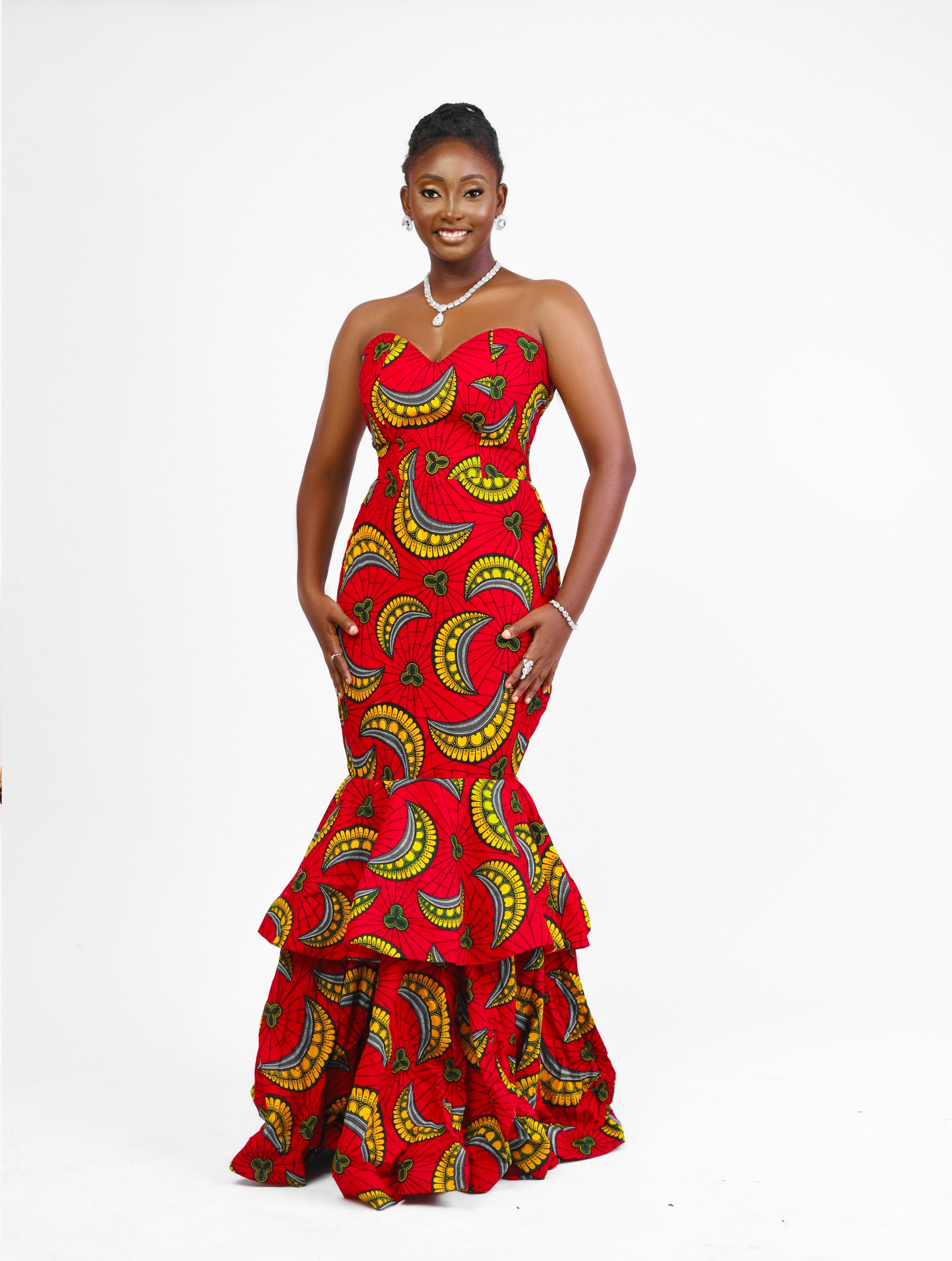 African Print full length mermaid dress Shop on Afrothrone