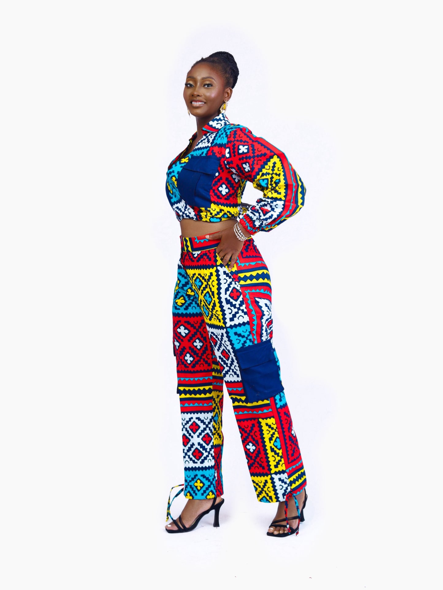 Ankara print 2 piece pants and top set Shop on Afrothrone