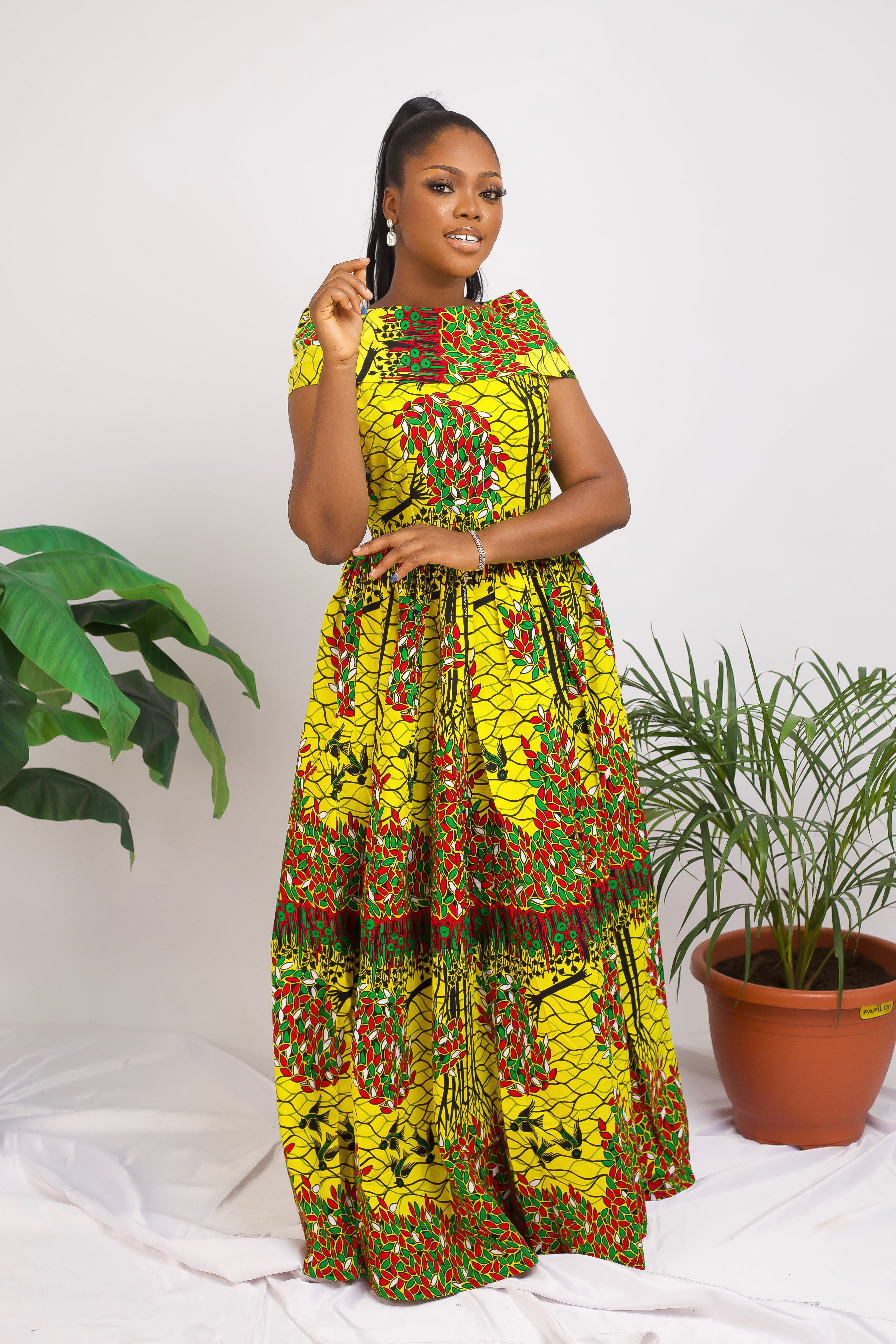 African Print maxi dress Shop on Afrothrone