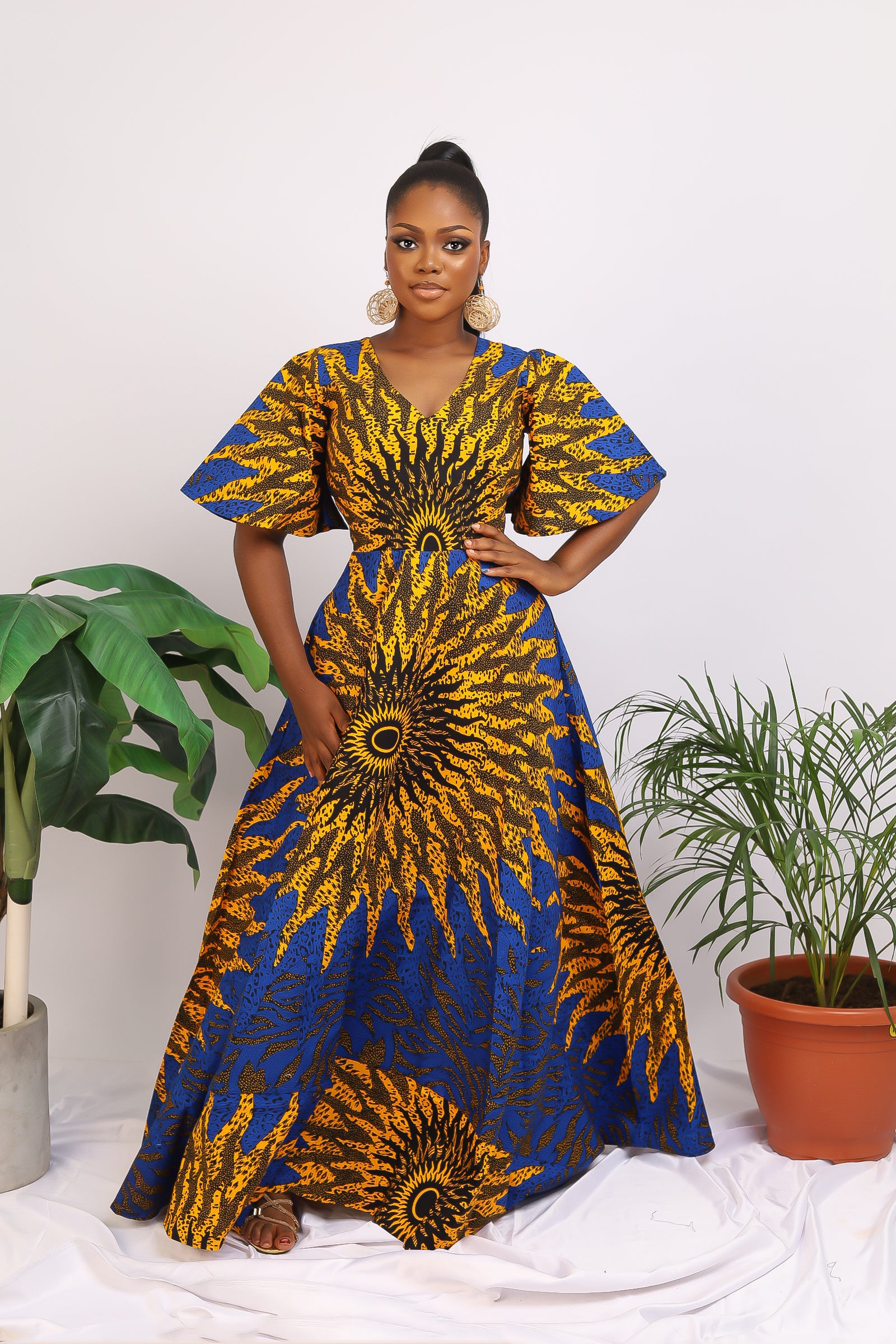 African Print maxi dress Shop on Afrothrone