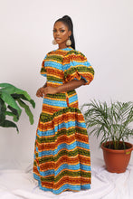 Load image into Gallery viewer, African Print maxi dress Shop on Afrothrone