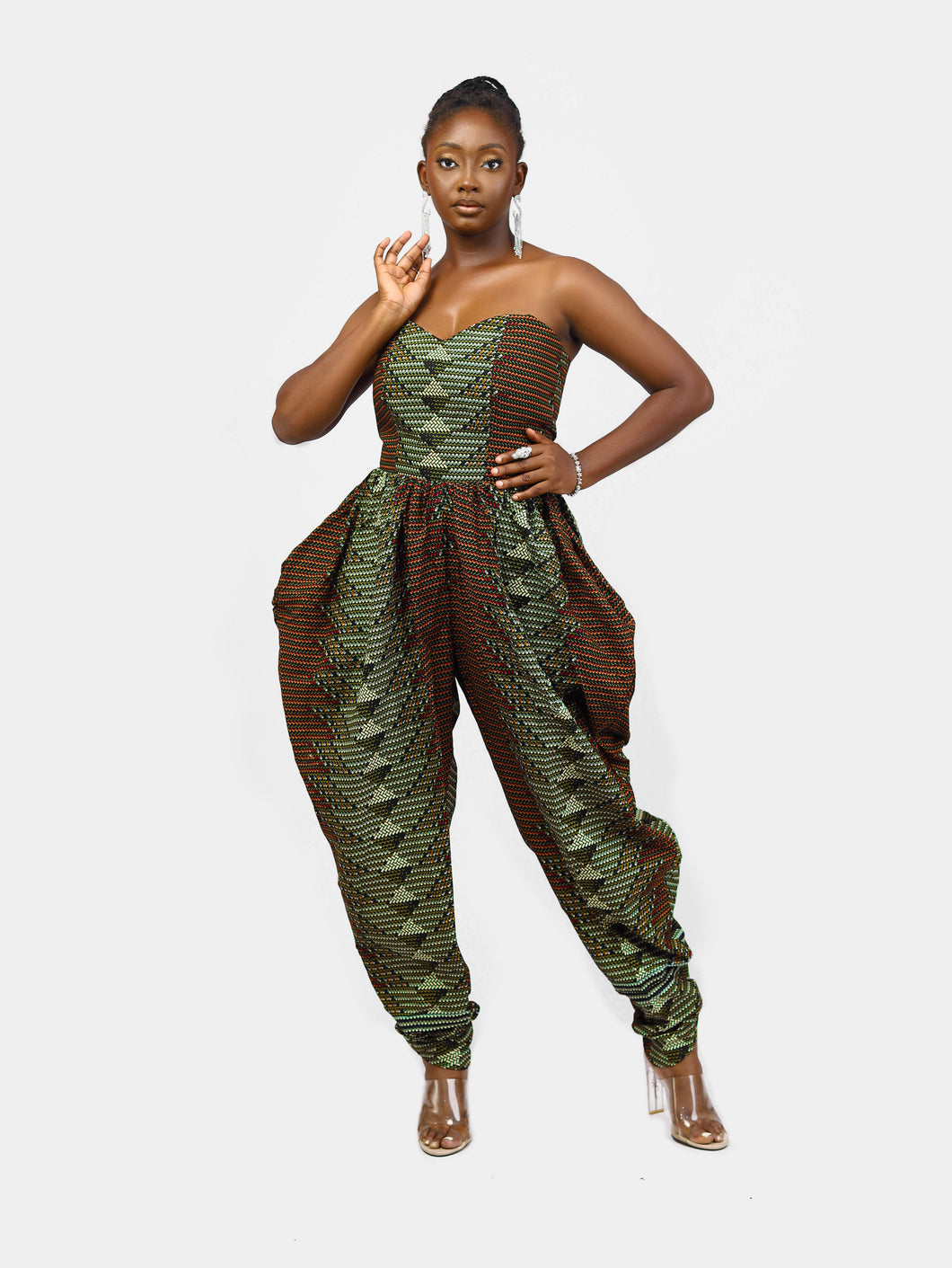 African Print harem jumpsuit Shop on Afrothrone