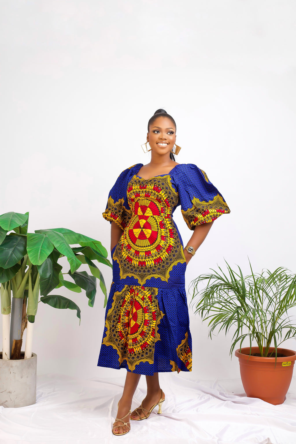 Soma Midi African Print Dress