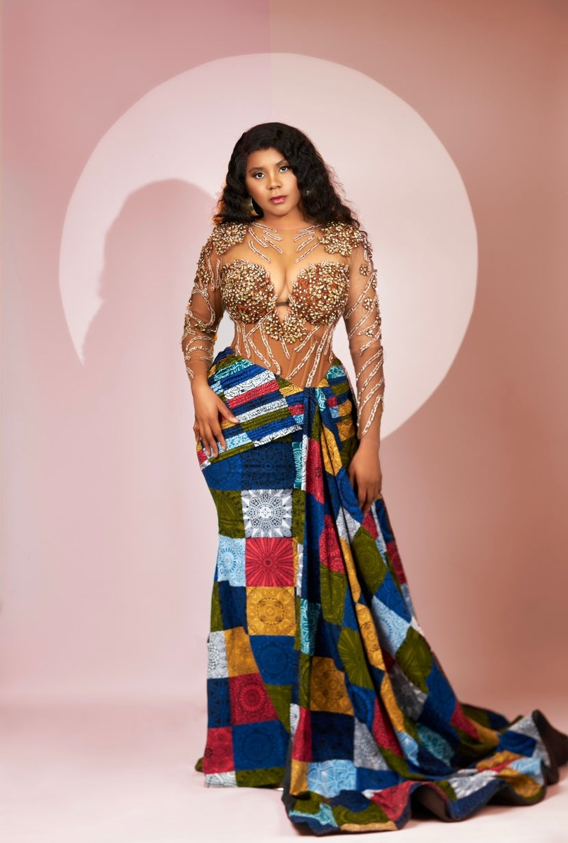 African Print couture dress Shop on Afrothrone