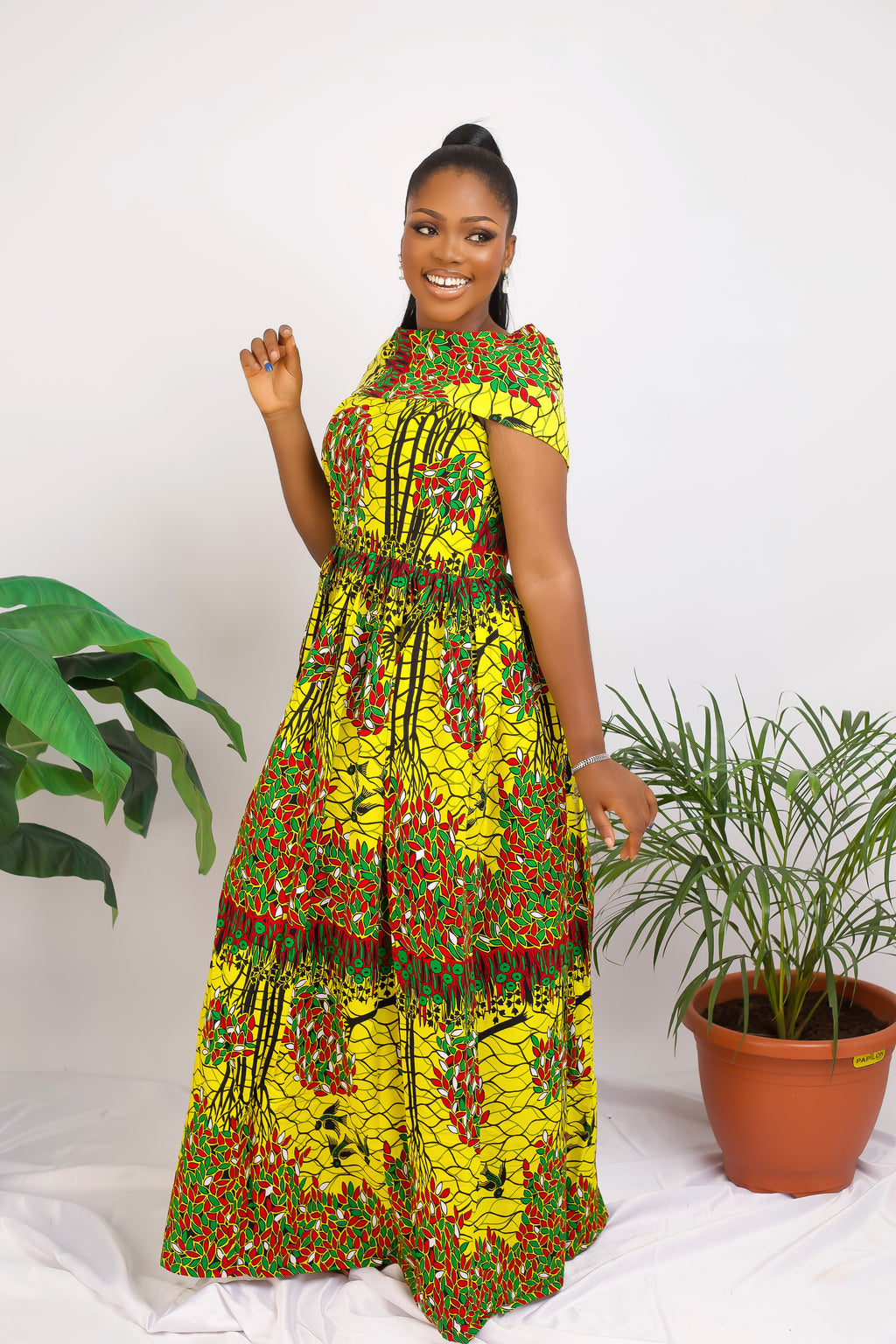African Print maxi dress Shop on Afrothrone