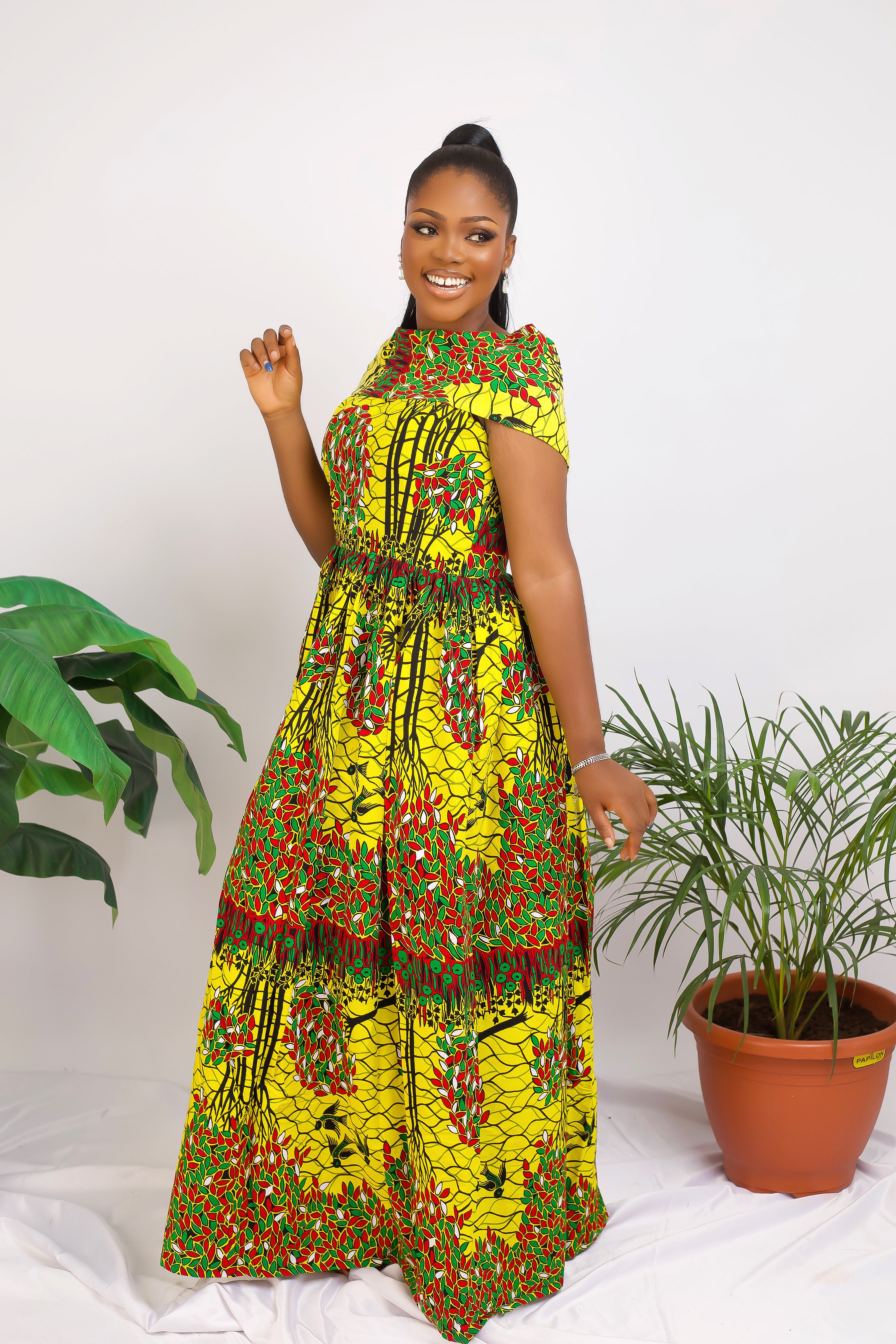 African Print maxi dress Shop on Afrothrone