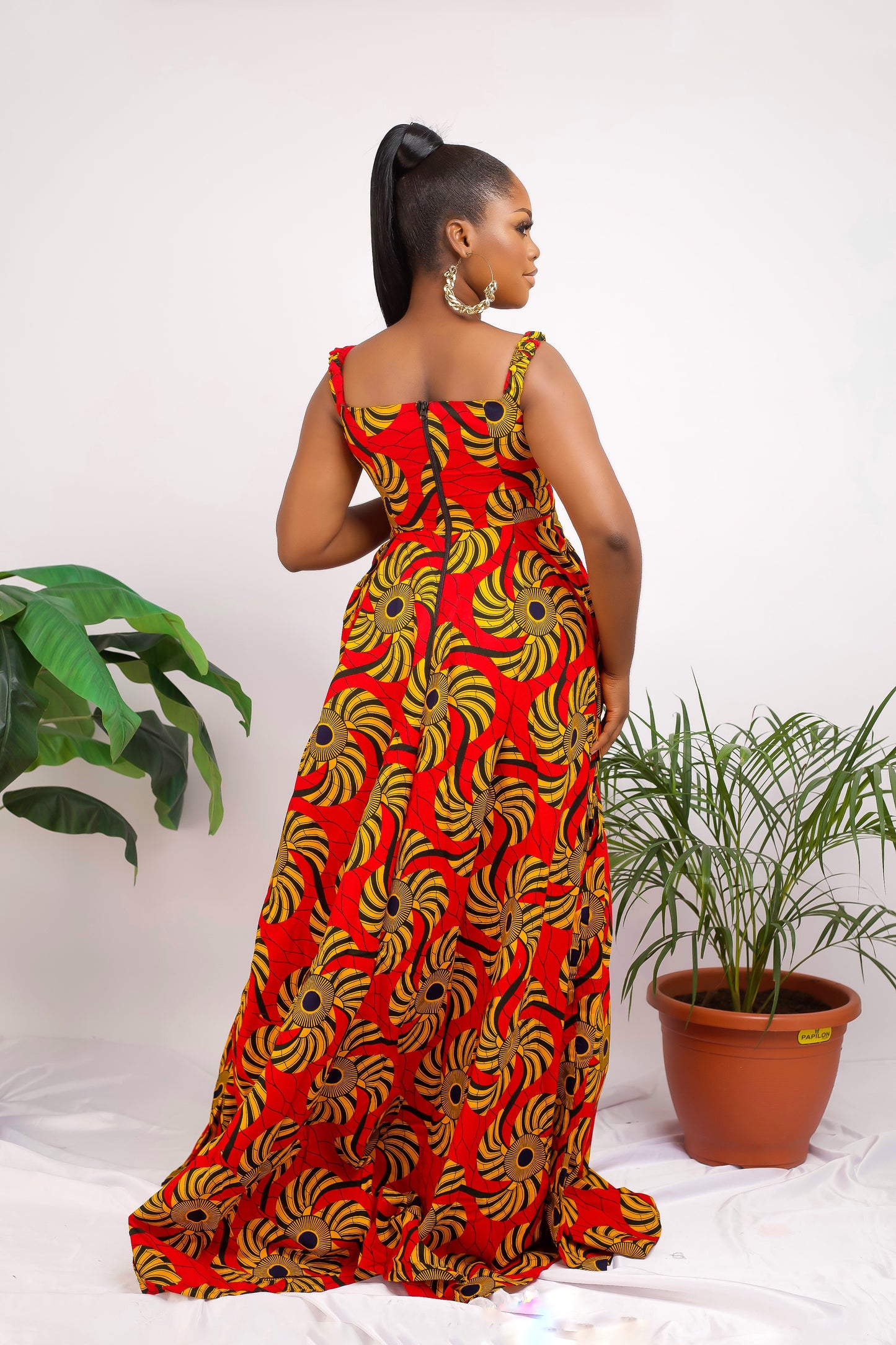 African Print sleeveless maxi dress Shop on Afrothrone
