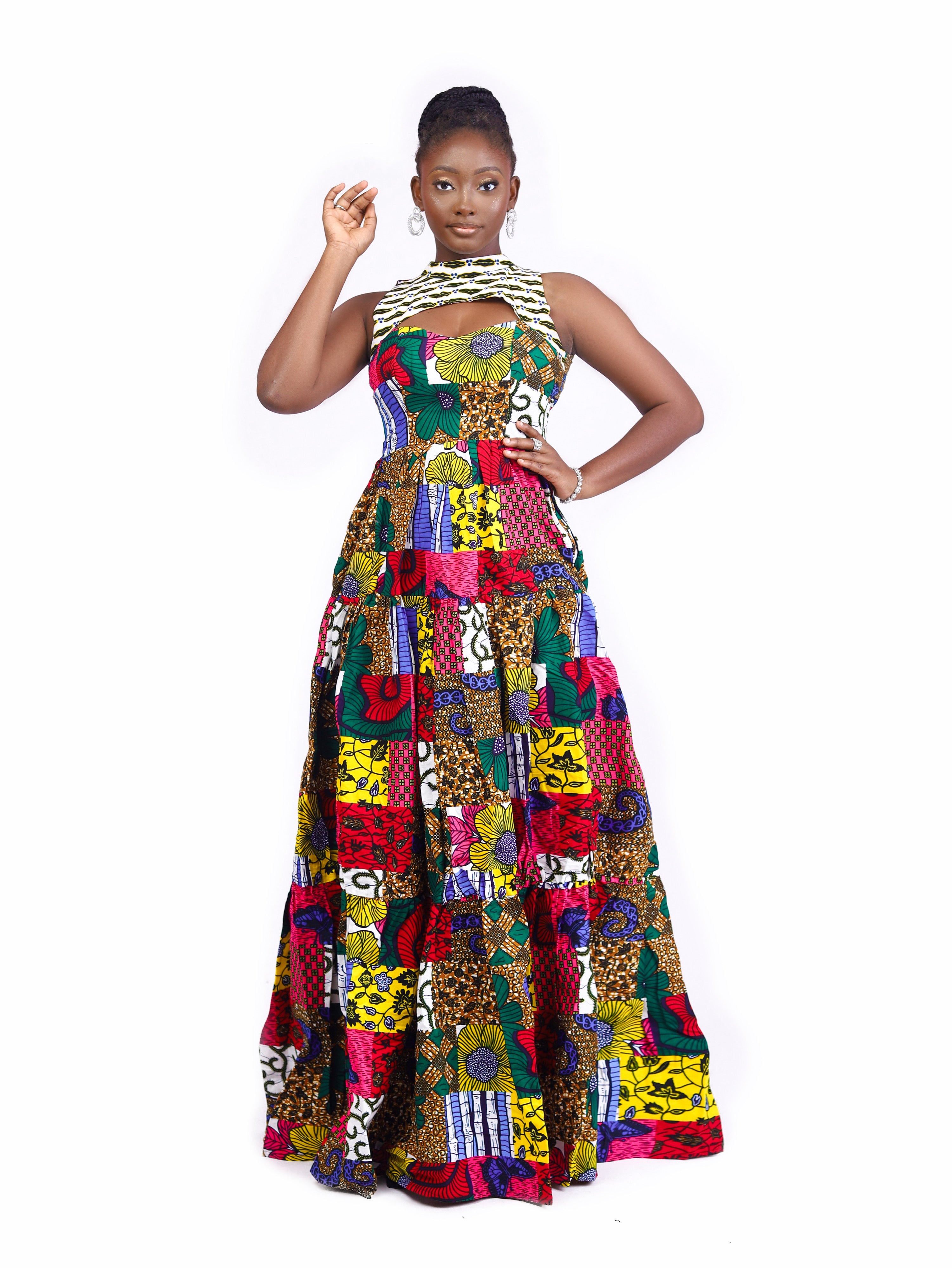 African Print maxi dress Shop on Afrothrone