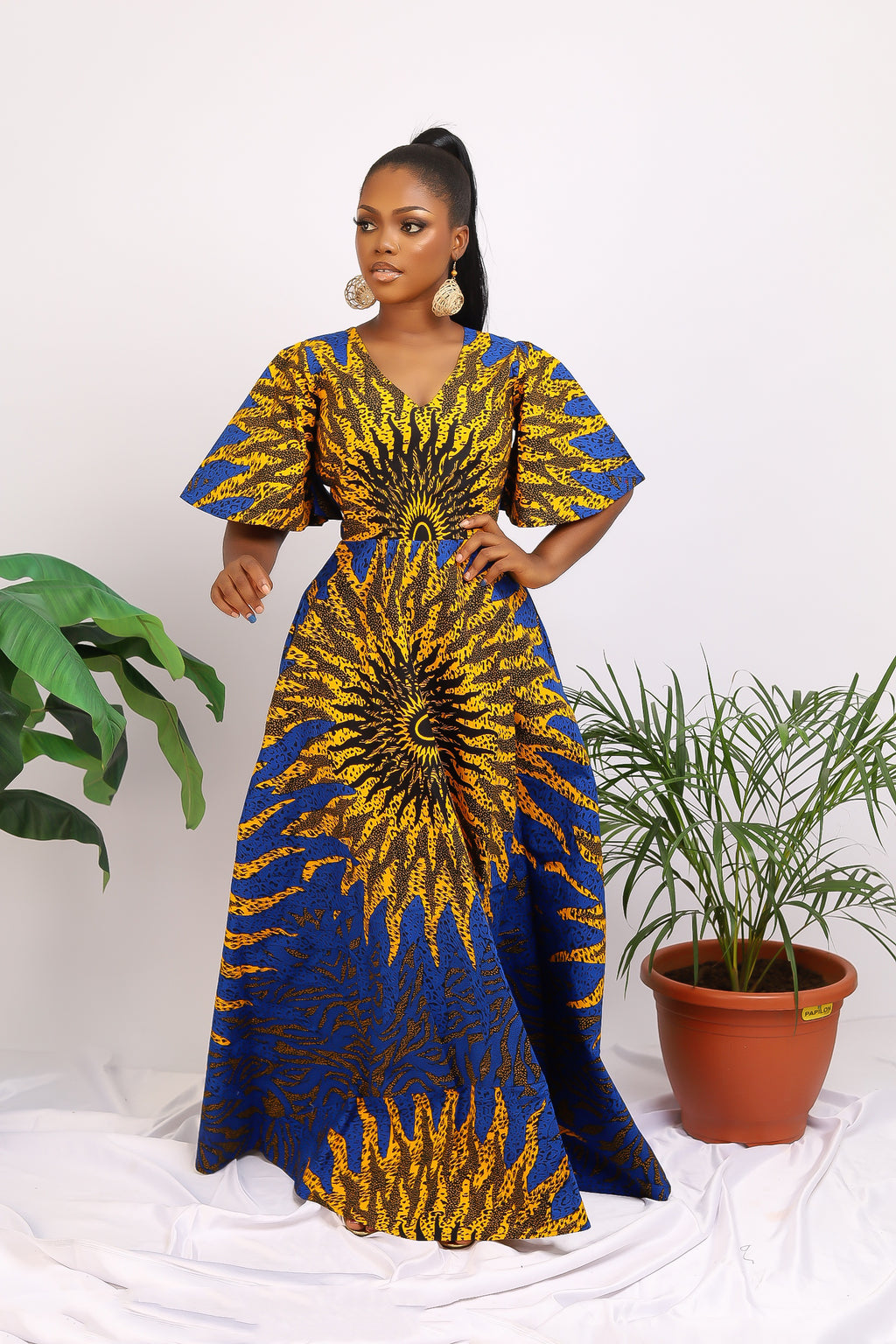 African Print maxi dress Shop on Afrothrone
