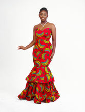 Load image into Gallery viewer, African Print full length mermaid dress Shop on Afrothrone