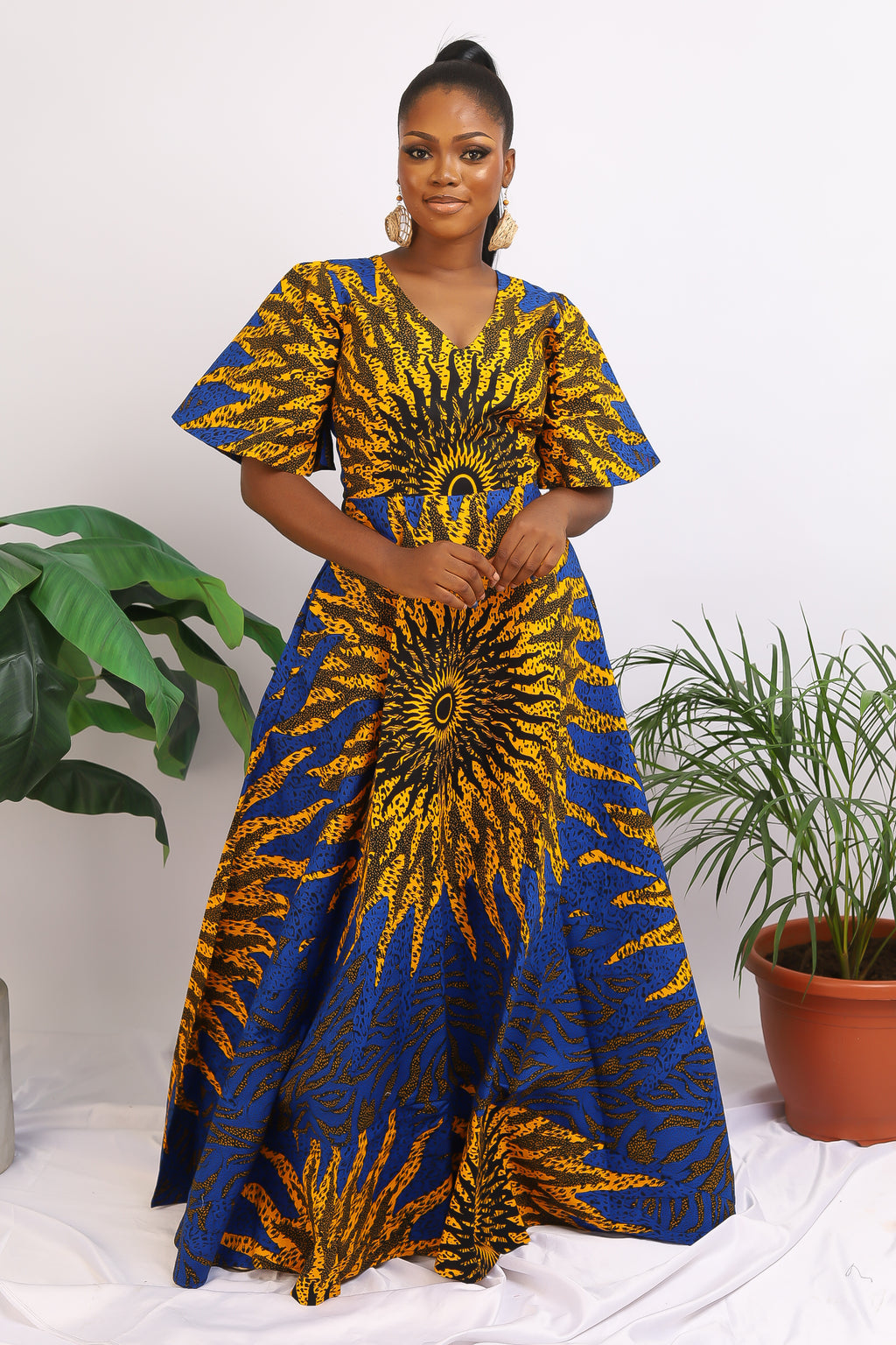 African Print maxi dress Shop on Afrothrone