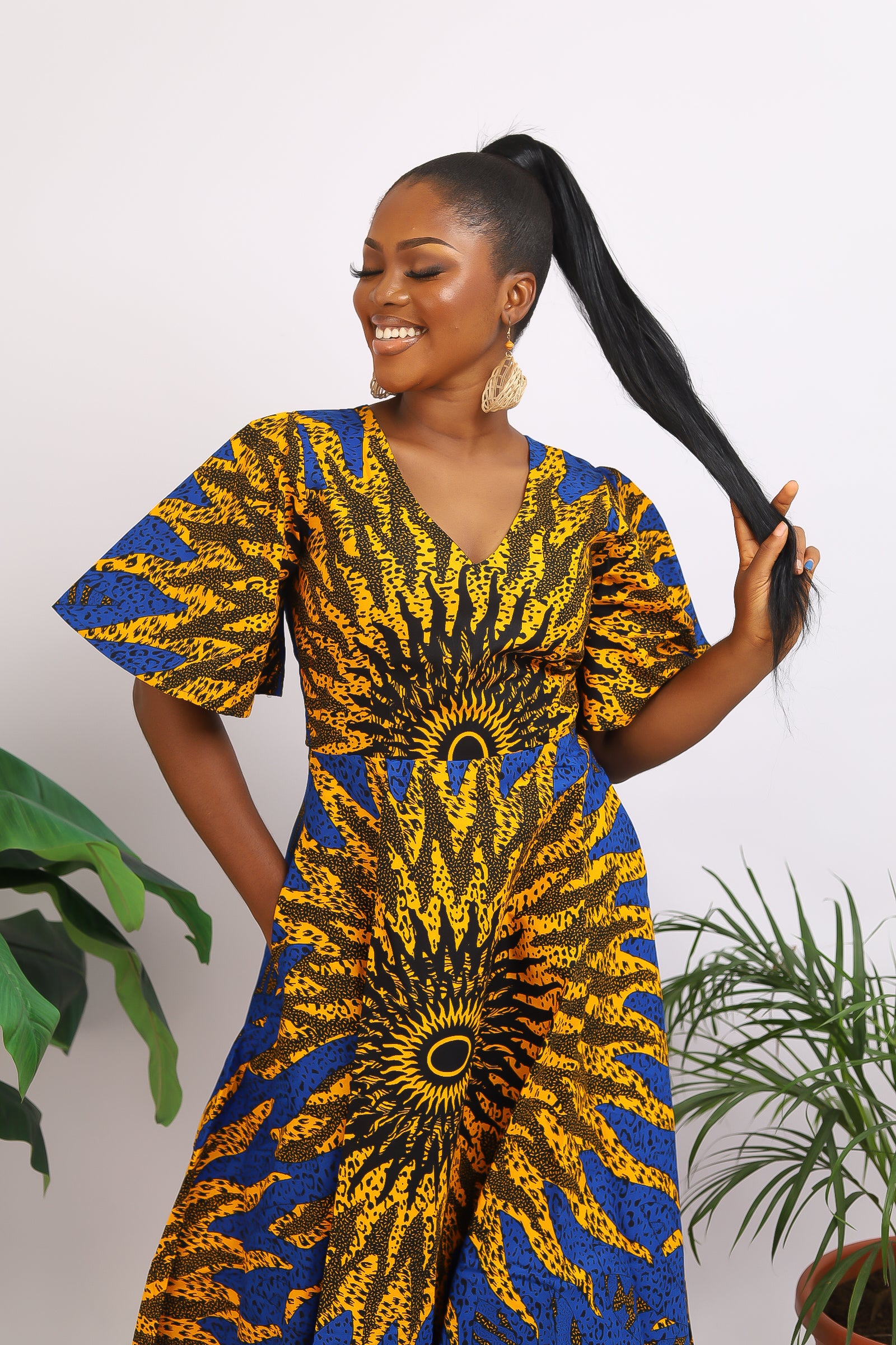 African Print maxi dress Shop on Afrothrone
