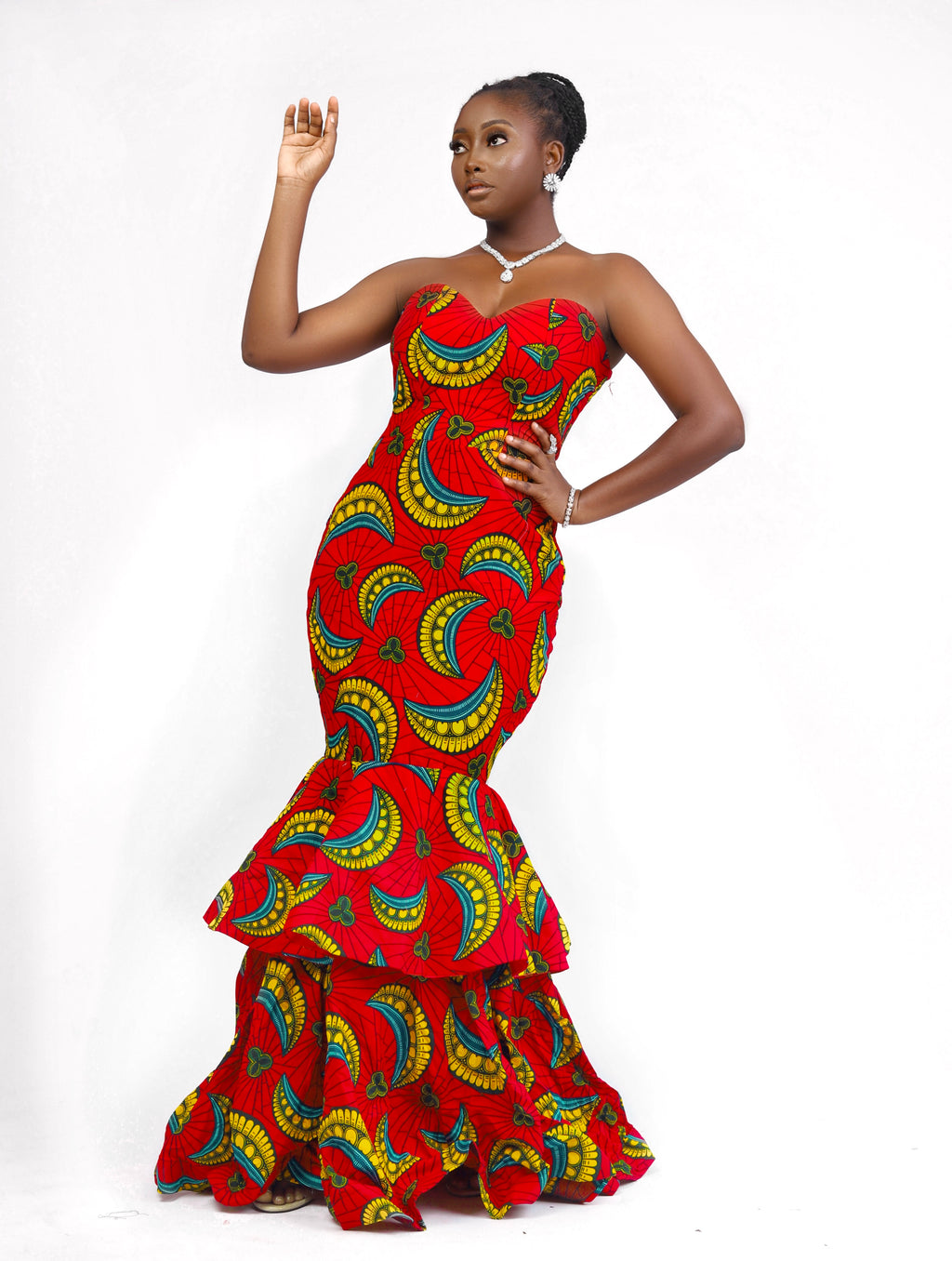 African Print full length mermaid dress Shop on Afrothrone