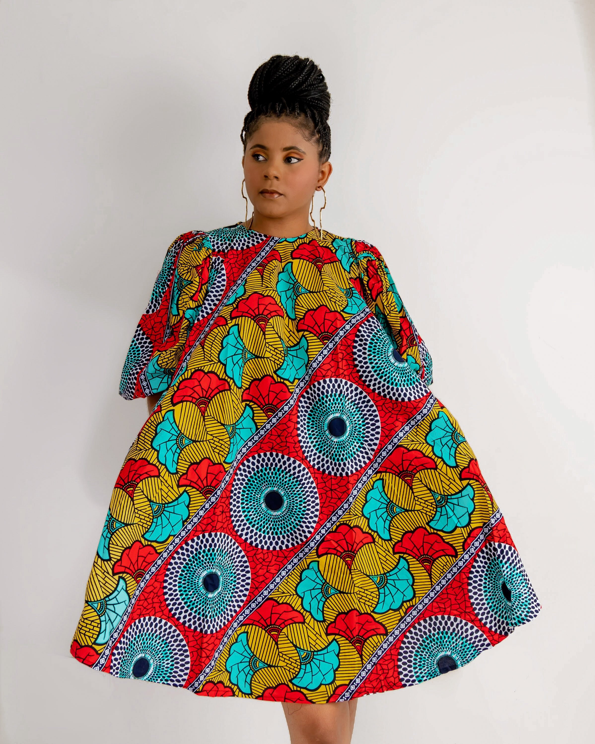 Kora African print dress