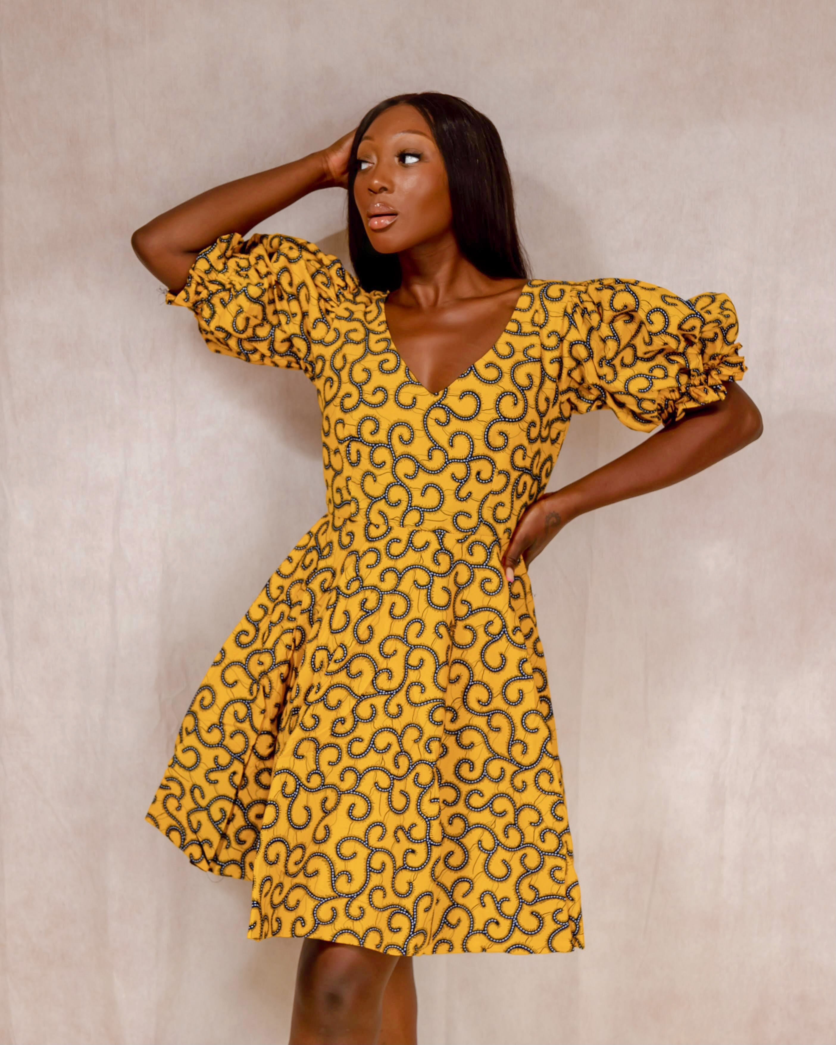 Kamila African print dress