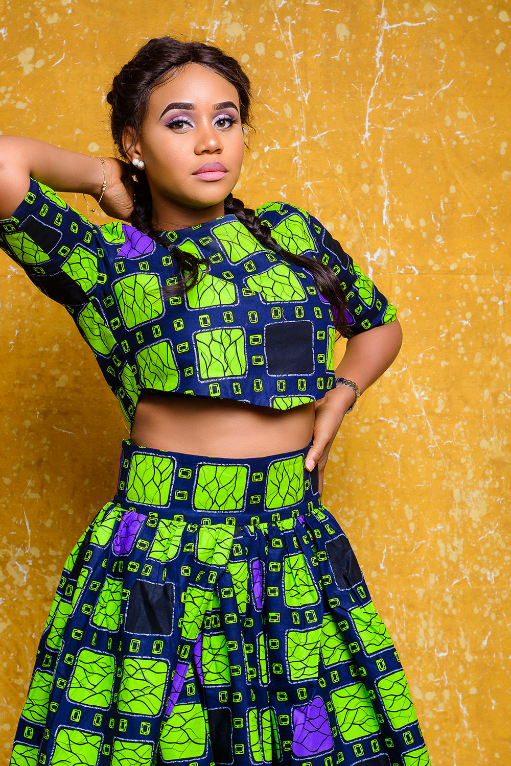 Ore African print Ankara set (Skirt and crop top) - Afrothrone