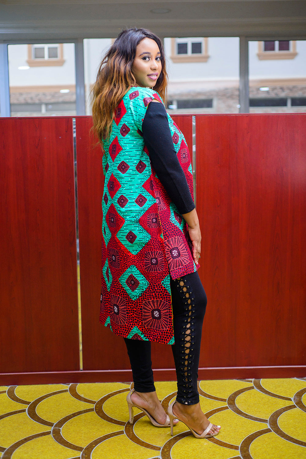 Ginika African Print Ankara Two Way reversible Kimono Jacket - Afrothrone