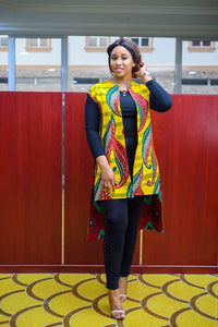 Ginika African Print Ankara Two Way reversible Kimono Jacket - Afrothrone