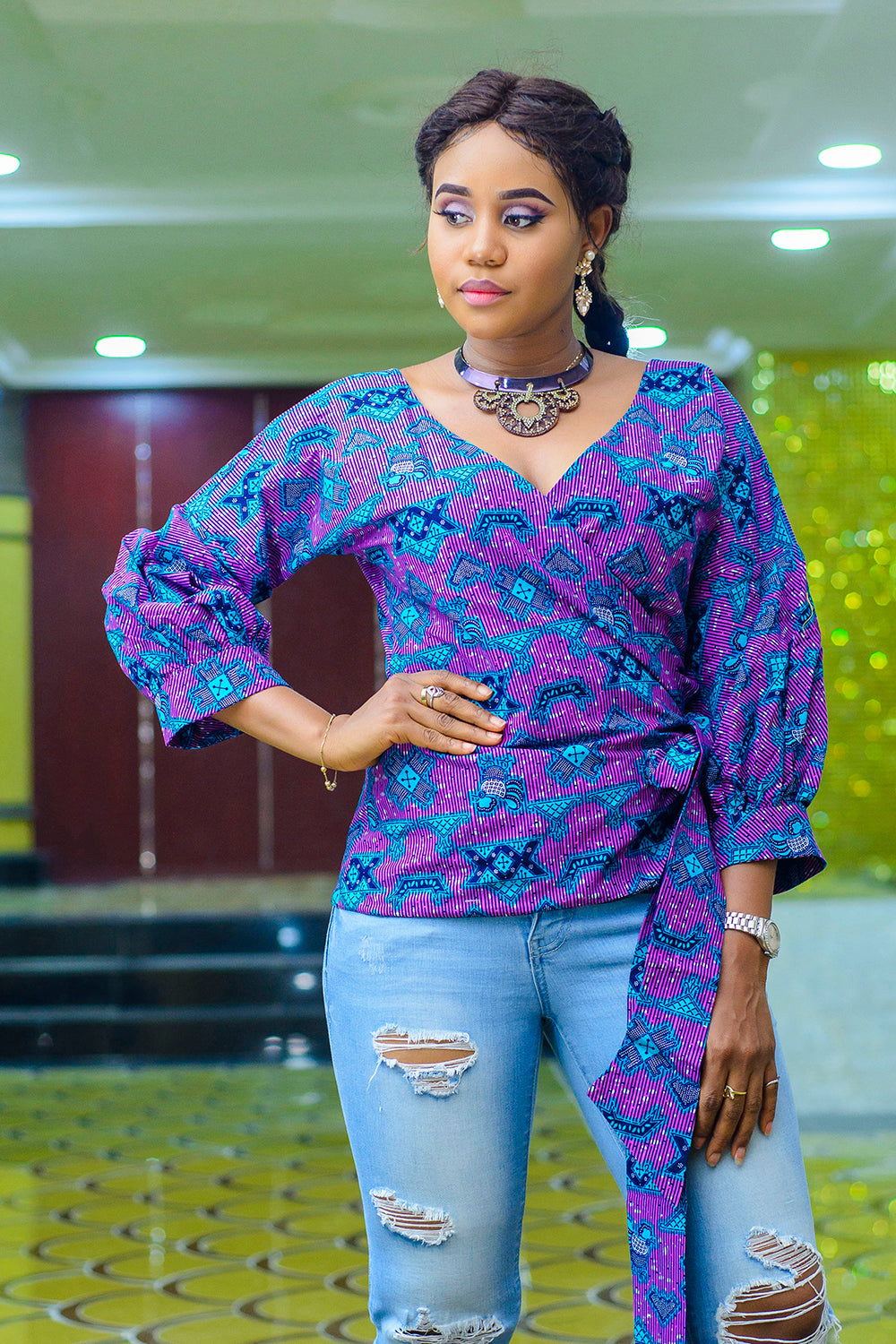 Oby African print Ankara blouse - Afrothrone