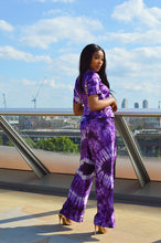 Load image into Gallery viewer, Mitchell African print tie dye satin 2 piece matching set - Afrothrone