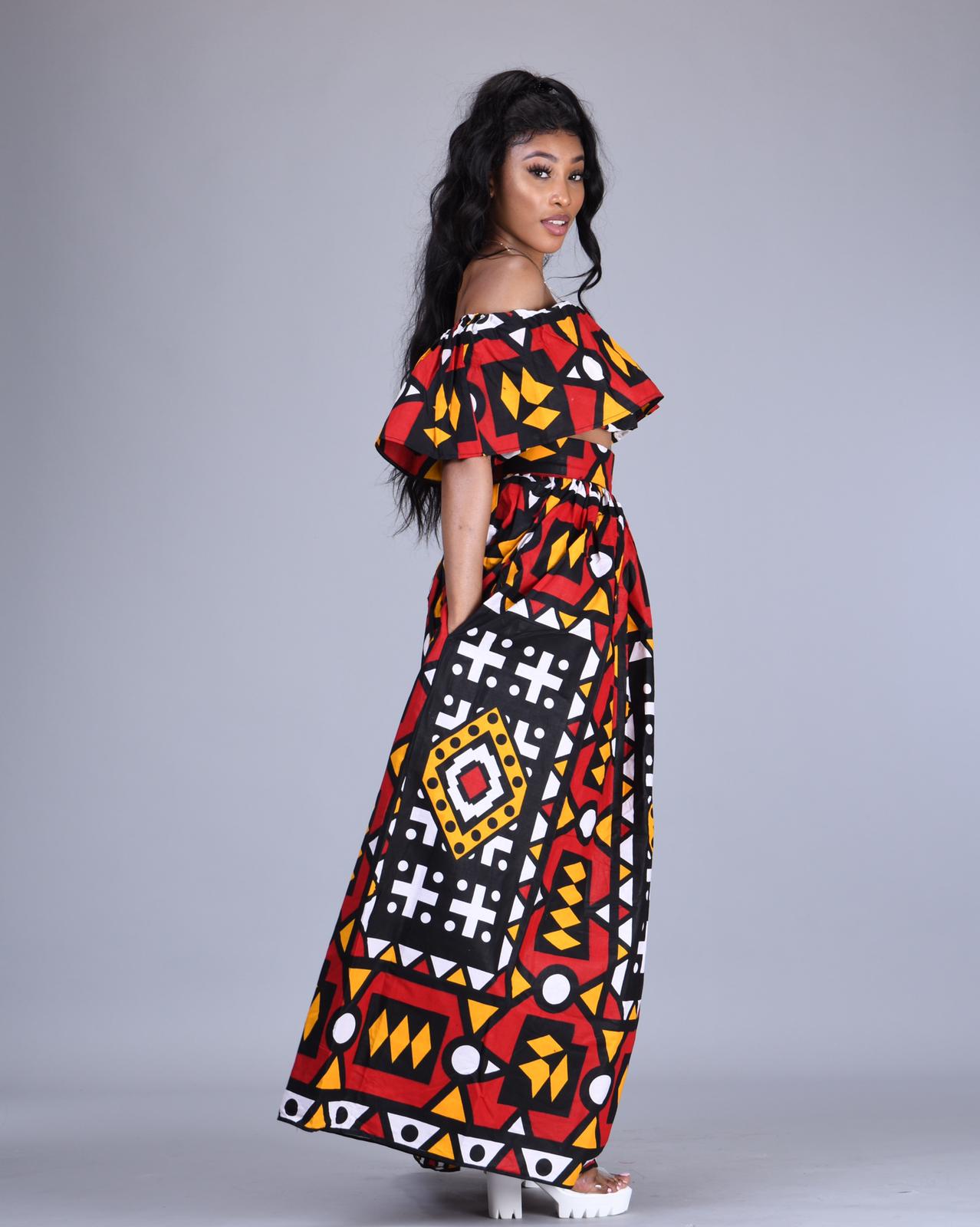 Maxi skirt shop two piece set