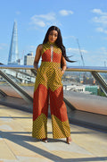 Monica African Print Ankara jumpsuit - Afrothrone