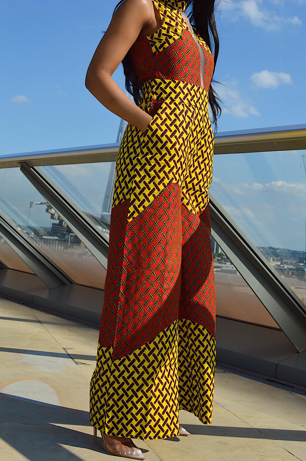 Monica African Print Ankara jumpsuit - Afrothrone