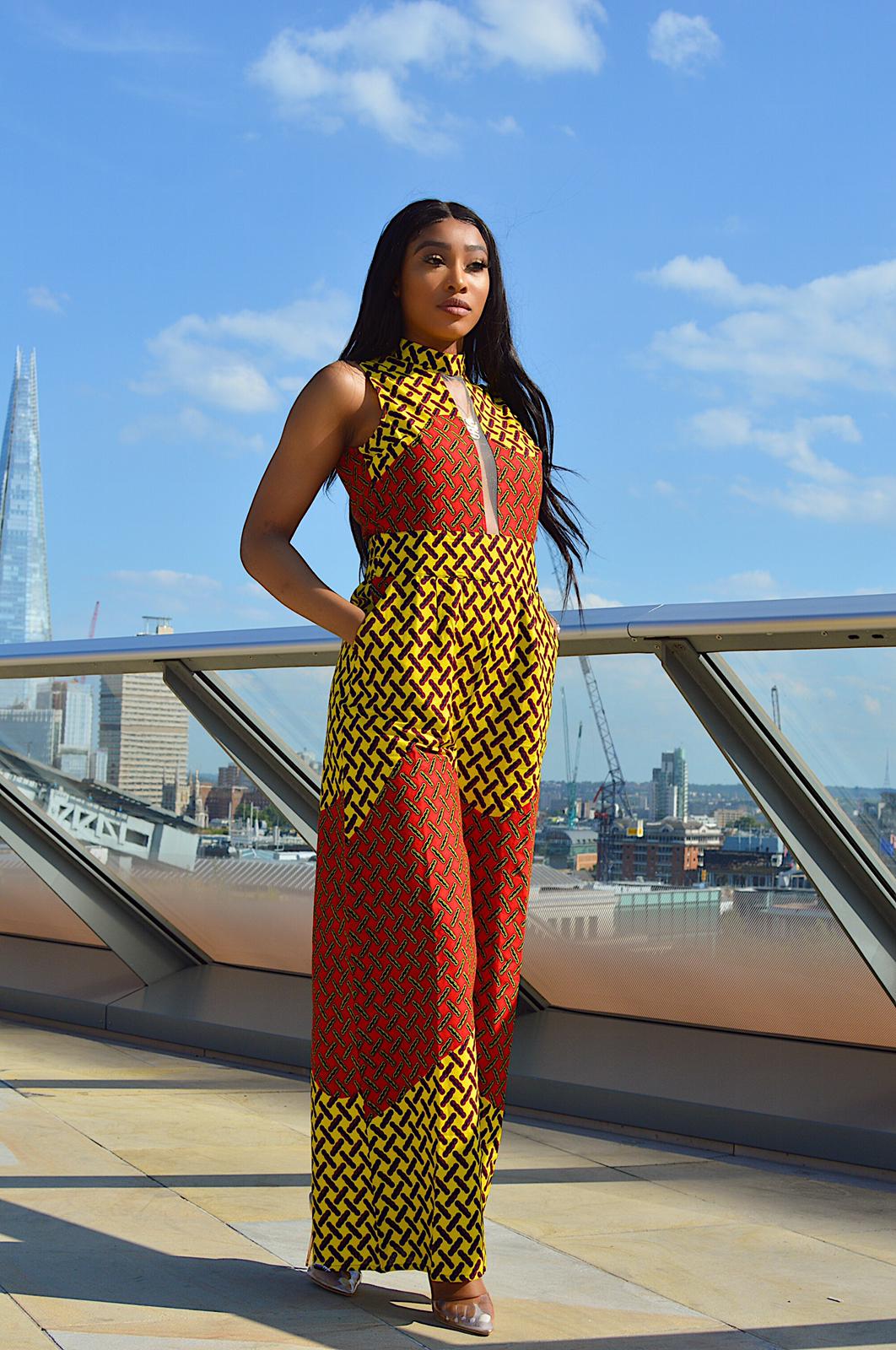 Monica African Print Ankara jumpsuit - Afrothrone