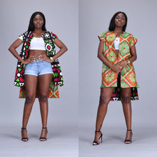 Load image into Gallery viewer, Dalia African print reversible kimono/ duster - Afrothrone