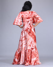 Load image into Gallery viewer, Maha African tie dye wrap dress/ kimono - Afrothrone