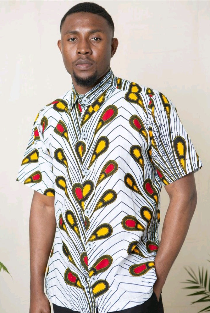 Obong Men African Print Shirt