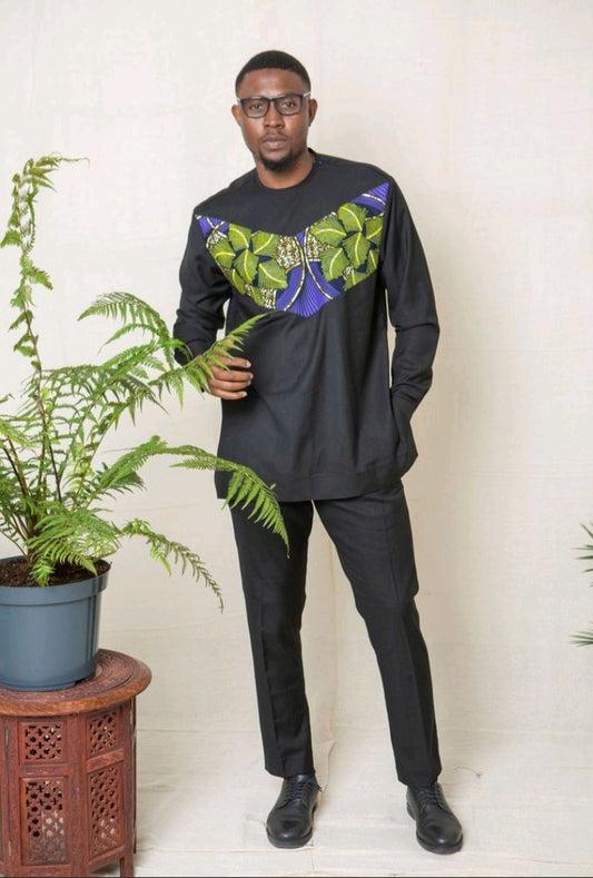 Remi Men African Print 2 Piece Pants And Shirt Set