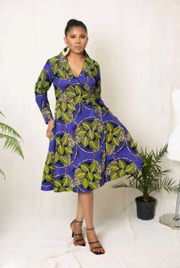Remi Midi African Print Dress