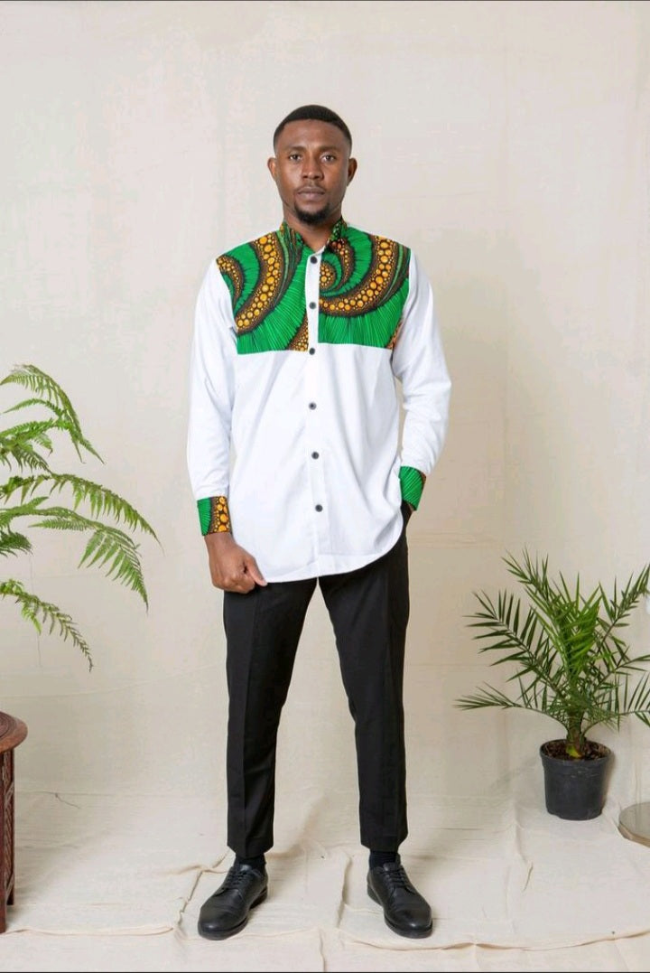Chenemi Men African Print Shirt