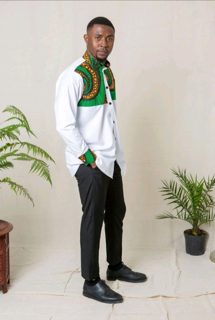 Chenemi Men African Print Shirt