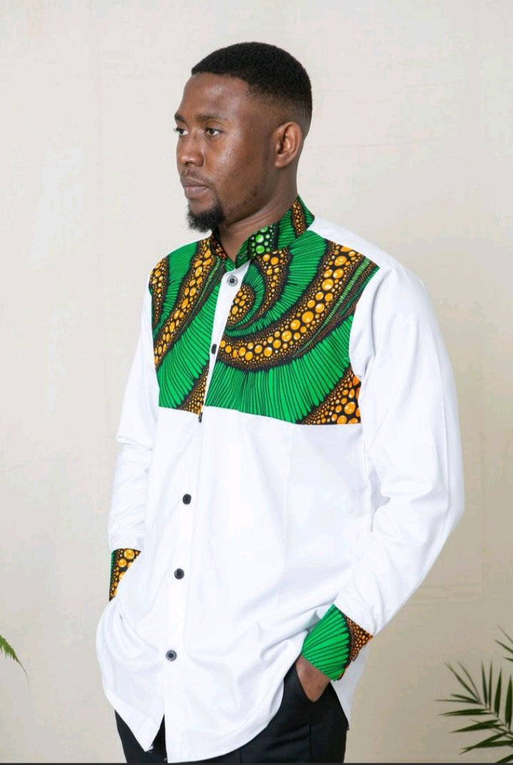 Chenemi Men African Print Shirt