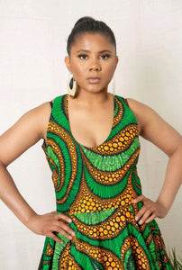 Chenemi Maxi African Print Dress